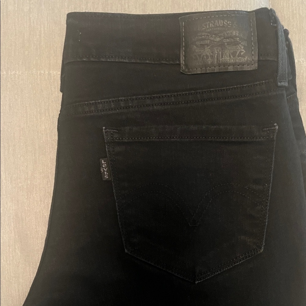 Levi's Jet Black Straight Leg Jeans